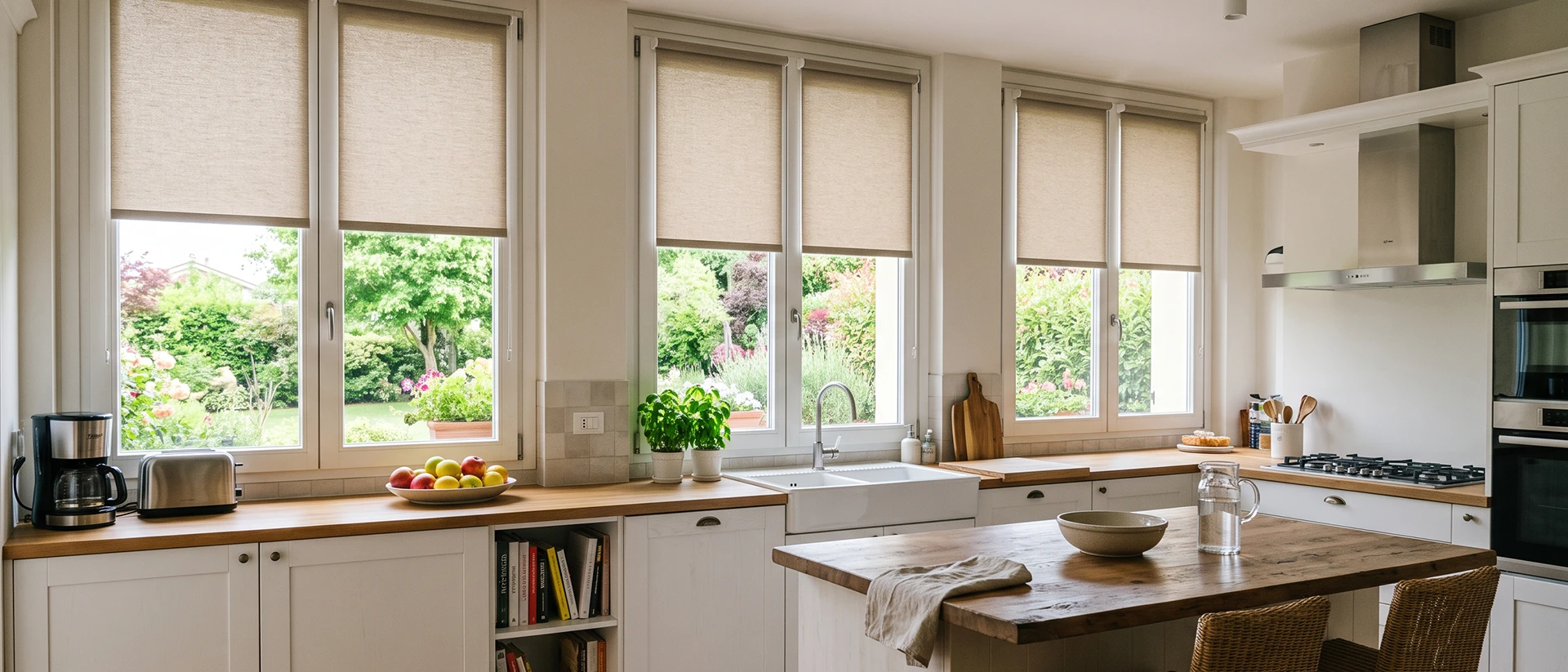Tende per cucina e bagno: i migliori tessuti anti-umidità | Tend Art Torino